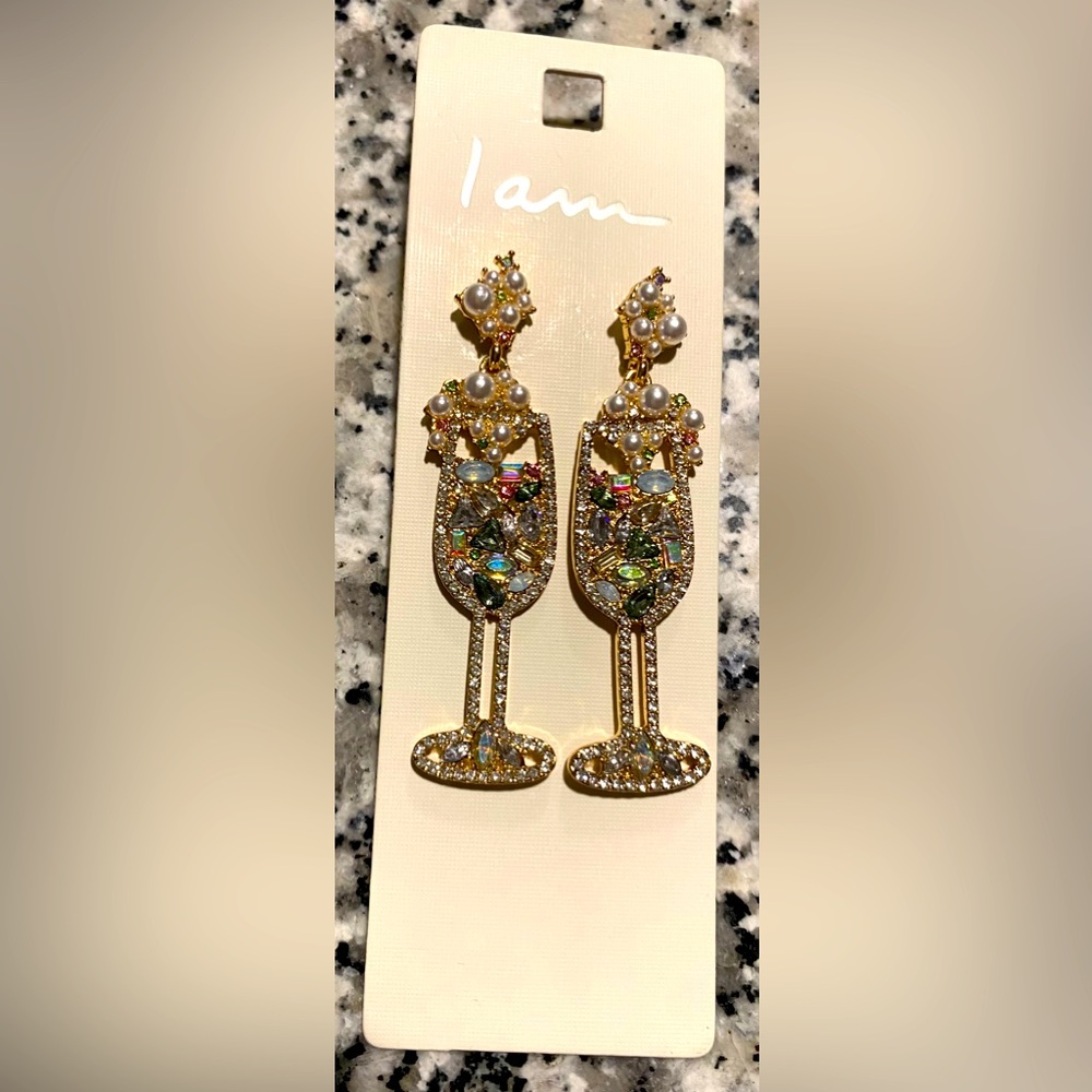 Earrings Cocktail Bling Drinks